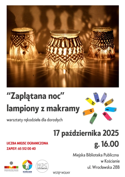 Noc bibliotek: „Zaplątana noc” - warsztaty dla dorosłych