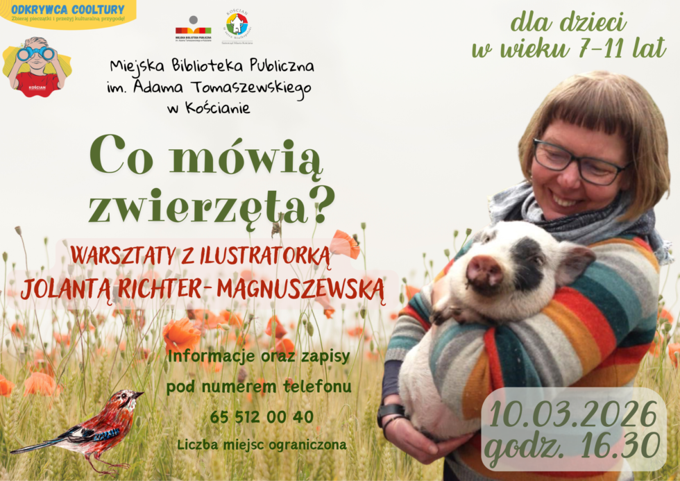 Co mówią zwierzęta?” - warsztaty z ilustratorką Jolantą Richter-Magnuszewską