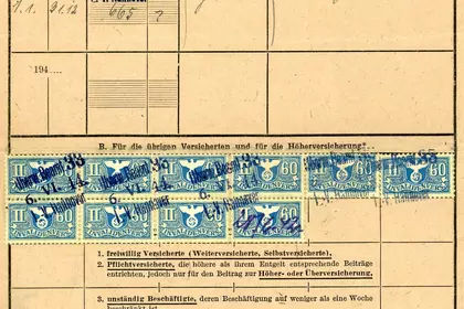 Invalidenversicherung - karta ubezpieczenia (tył)