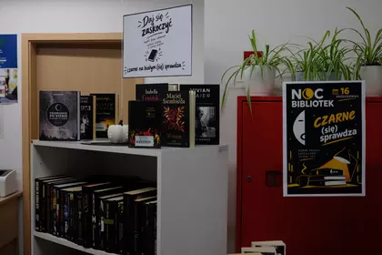 zdjęcia z Nocy Bibliotek w kościańskiej bibliotece