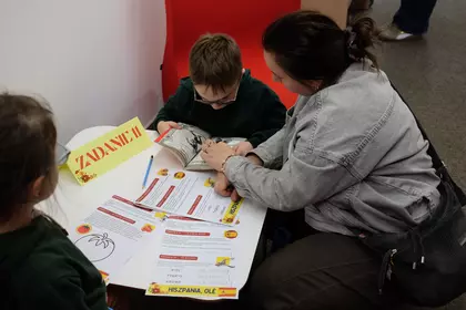 zdjęcia z Nocy Bibliotek w kościańskiej bibliotece