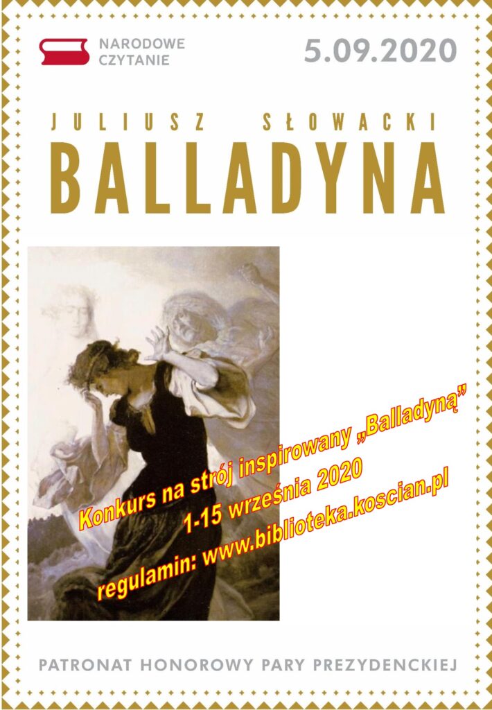 plakat promujący konkurs na strój z "Balladyny"