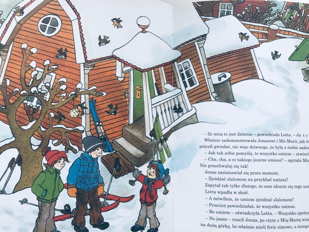 Grafika przedstawiająca stronę z książki Astrid Lindgren